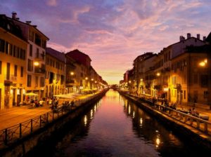 tramonto navigli