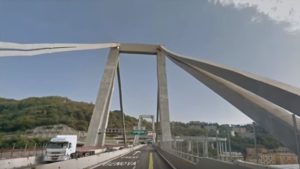 Ponte Morandi prima del crollo: nessun parafulmine