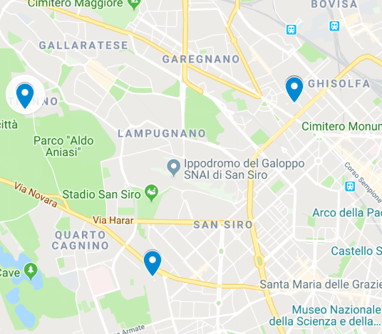 Locali Milano ovest (clicca per ingrandire la mappa)