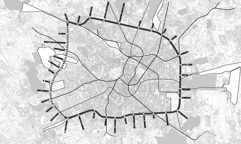 Credits: Chiara Quinzii, Diego Terna, Milano a pezzi, 2004 - Progetto Circle line