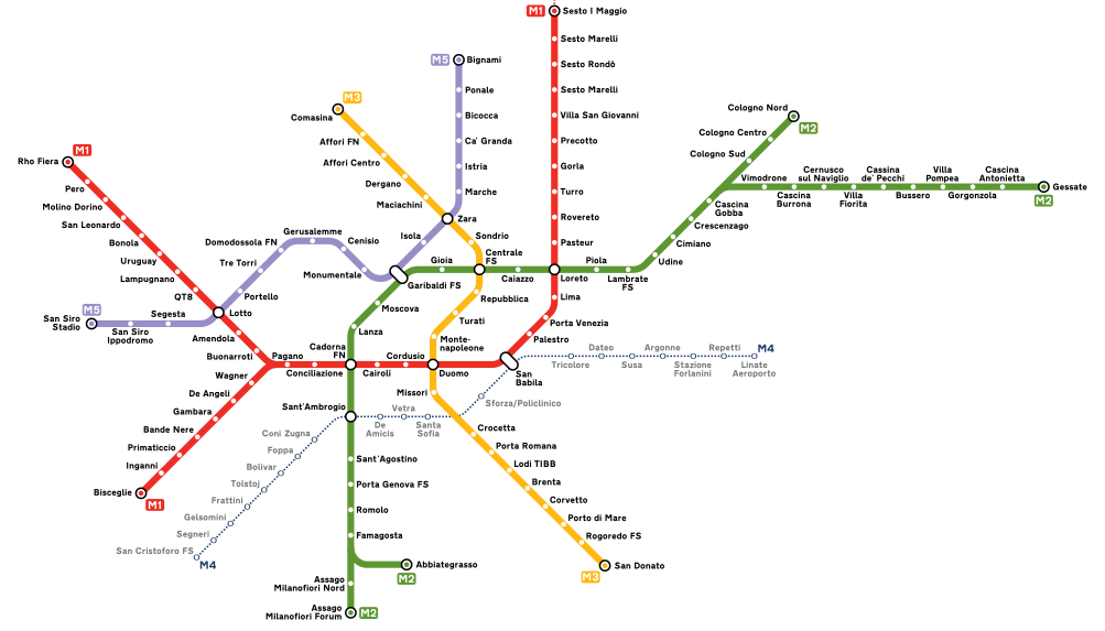 Credits Arbalete-wikipedia - Mappa metropolitana di Milano
