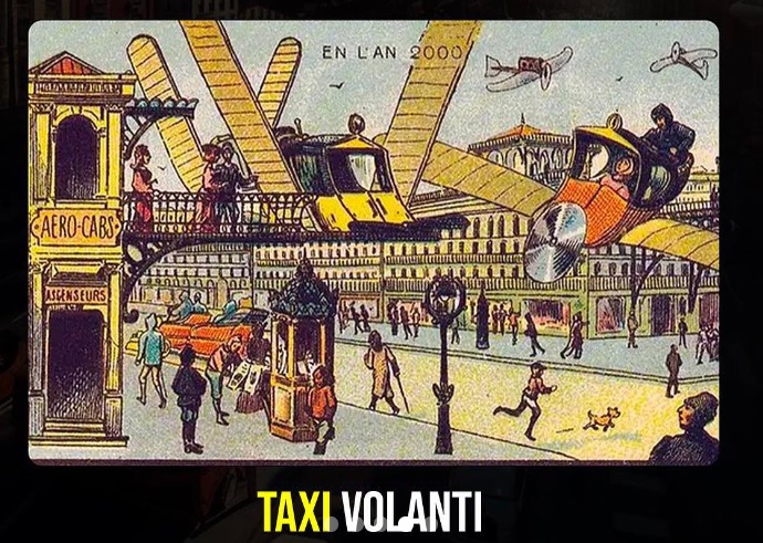 Taxi Volanti immaginati nell'Ottocento