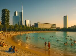 ChatGPT, render fotorealistico- Il mare a Milano