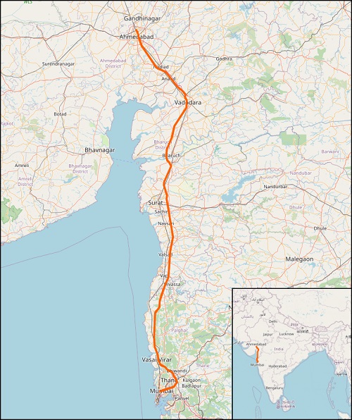 Map_high-speed_line_Mumbai–Ahmedabad